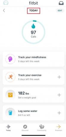 ไปที่วันนี้ | Fitbit ของคุณแจ้งว่าข้อมูลไม่ได้รับการซิงค์และลองอีกครั้ง