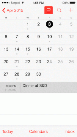 I Telefon Calendar Afișare evenimente
