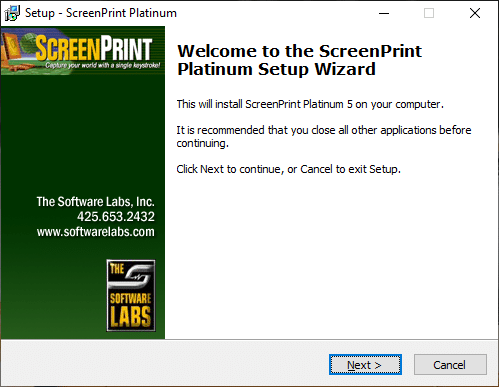 ติดตั้งโปรแกรมแล้วเปิดโปรแกรม ScreenPrint Platinum | แก้ไขหน้าจอการพิมพ์ไม่ทำงานใน Windows 10