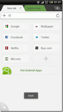 ใช้ท่าทางเบราว์เซอร์ Dolphin, Sonar บน Android เพื่อการท่องเว็บอย่างมีประสิทธิผล