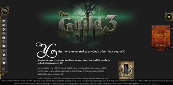 Página oficial do The Guild 3