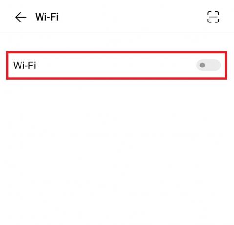 Включете бутона Wi-Fi