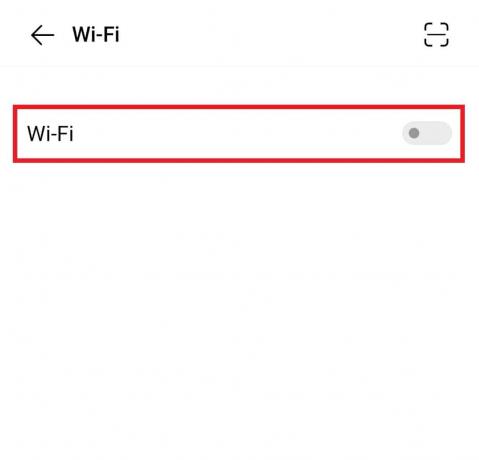 გადართეთ Wi-Fi ღილაკი