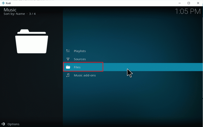 Изберете опцията Файлове. Как да добавите музика към Kodi