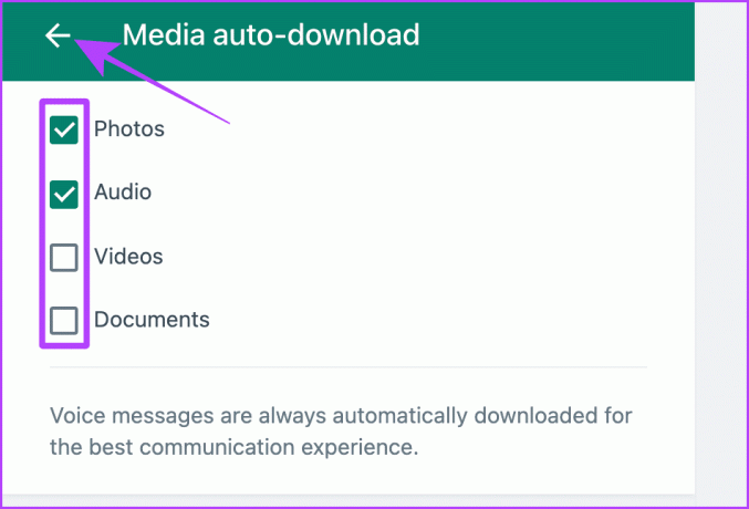 WhatsApp Media Auto download Indstillinger Mac