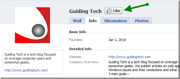 Guiding Tech Facebook-Seite