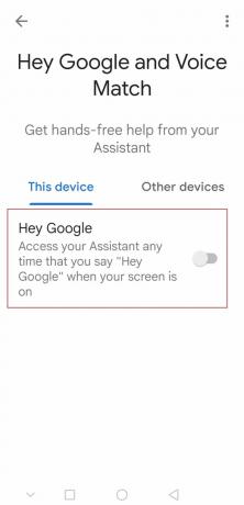 aktifkan Hai Google di Setelan Google Voice Match di android