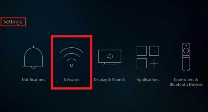 Fire TV Settings Network. Åtgärda Firestick CBS-fel UVP 1011