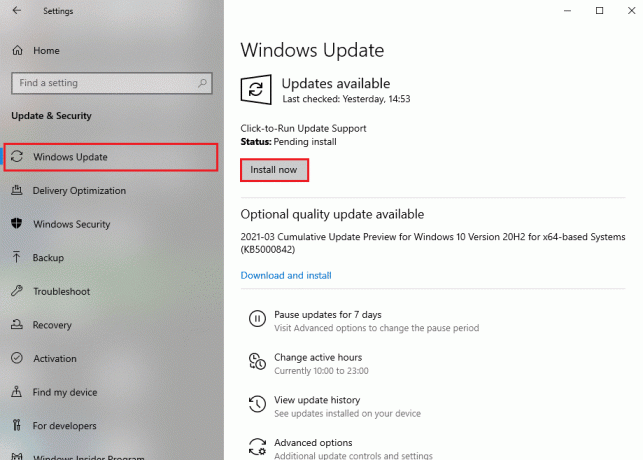 Klicken Sie auf Jetzt installieren, um die verfügbaren Updates herunterzuladen. Beheben Sie, dass der Windows Spotlight-Sperrbildschirm nicht funktioniert