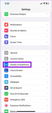 Nastavitve zaslona in svetlosti v iPhonu