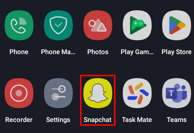 Ανοίξτε την εφαρμογή Snapchat στη συσκευή σας.