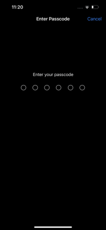 Voer de pincode in om Face ID op de iPhone te openen