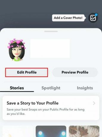Appuyez sur Modifier le profil | Comment ajouter une photo de profil sur Snapchat