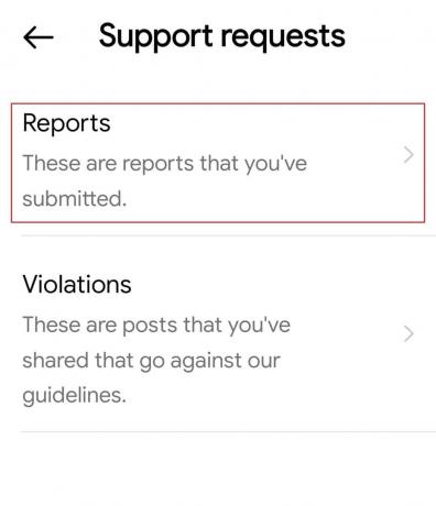 buka laporan di menu Permintaan Dukungan. Bagaimana Verifikasi jika tidak sengaja melaporkan seseorang di Instagram