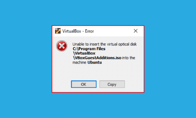Pataisykite „Virtualbox“ nepavyko įdėti virtualaus optinio disko
