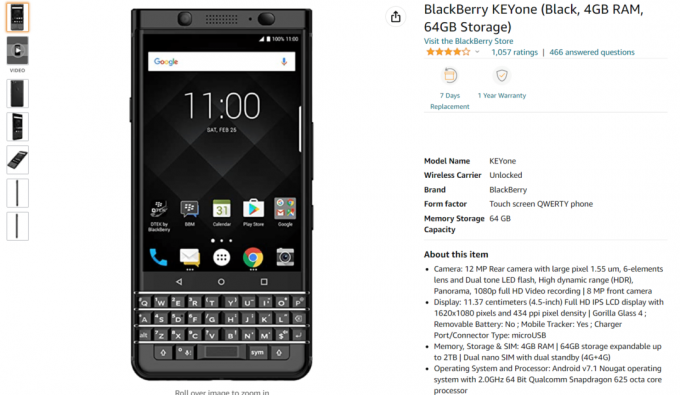 BlackBerry KEYone. Die besten Android-Smartphones mit Tastaturen