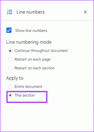 как да добавите премахване на номера на редове в google docs 2