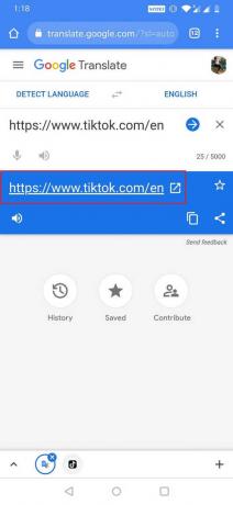 اكتب عنوان URL الخاص بك (على سبيل المثال ، httpswww.tiktok.com) ، انقر الآن على عنوان URL المترجم ،