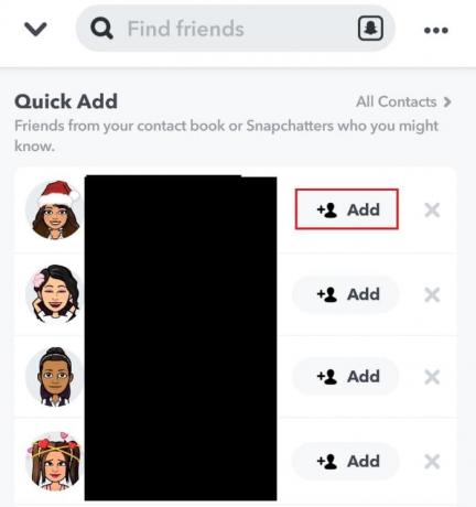 Löydät ihmiset Snapchatista mobiiliyhteystiedoissasi. Napauta henkilön vieressä Lisää. Kuinka tarkastella Snapchat-seuraajien määrää
