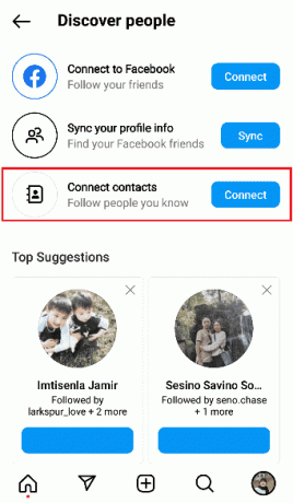 लोगों को खोजें कार्रवाई: Facebook से कनेक्ट करें अपनी प्रोफ़ाइल जानकारी सिंक करें संपर्कों को कनेक्ट करें