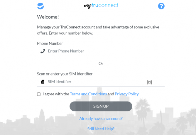 „TruConnect“ svetainė