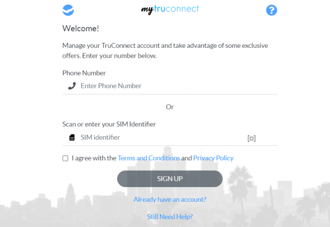 Sitio web TruConnect