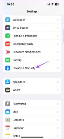 კონფიდენციალურობის და უსაფრთხოების პარამეტრები iphone