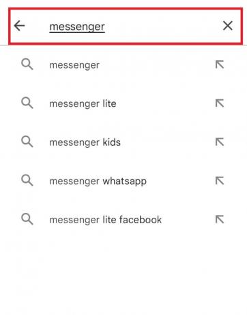Пошук у Messenger