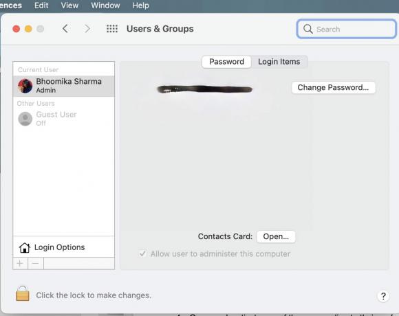 Benutzer und Gruppen öffnen. macOS Big Sur-Kompatibilität