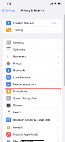 Tippen Sie auf Mikrofon | Gelber Punkt auf dem Kamerasymbol auf dem iPad