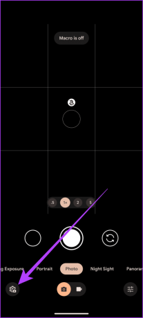 1. atingeți pictograma Setările camerei Dezactivați sunetul camerei pe Google Pixel