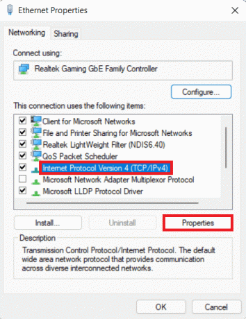 Internet Protocol รุ่น 4 (TCP1Pv4 บน windows 