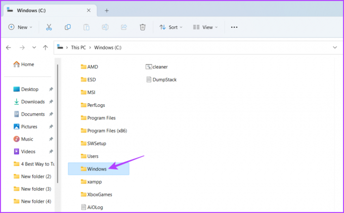 โฟลเดอร์ Windows ใน File Explorer