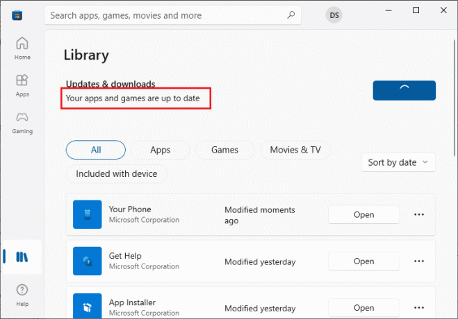 Așteptați ca actualizările să fie descărcate pe computerul dvs. cu Windows 10 și asigurați-vă că primiți un prompt pentru aplicațiile și jocurile dvs. Remediați camera utilizată de o altă aplicație în Windows 10