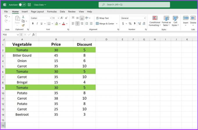 Excel tuottaa tuloksen kyselysi perusteella