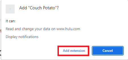 Haga clic en el botón Agregar extensión 