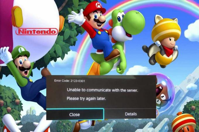 Jak opravím kód chyby 2123 0301 na Nintendo Switch