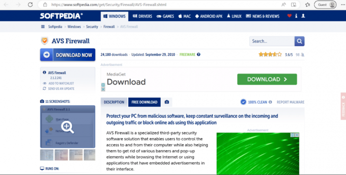 avs firewall sofpedia. 18 bedste gratis firewall til Windows