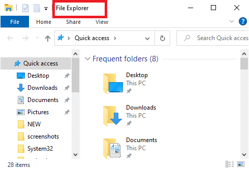 atidarykite „File Explorer“.