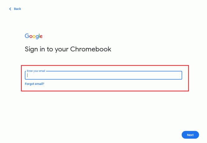 Jelentkezzen be Chromebookjába a kívánt Google-fiókkal
