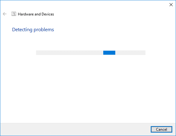 გაუშვით აპარატურა და მოწყობილობების პრობლემების აღმოფხვრა | შეასწორეთ SD ბარათი, რომელიც არ არის აღმოჩენილი Windows 10-ში