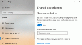 Iespējojiet vai atspējojiet koplietotās pieredzes funkciju operētājsistēmā Windows 10
