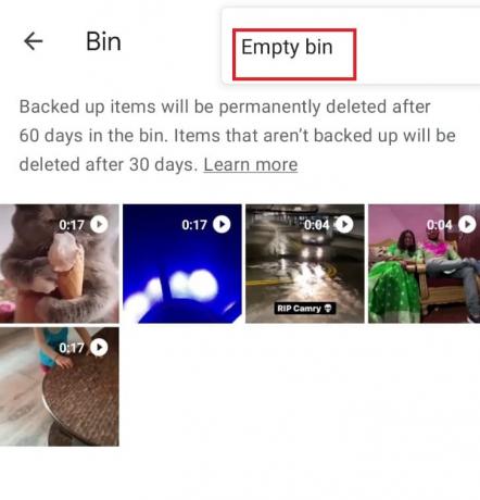 اضغط على Empty bin. كيفية تفريغ سلة المهملات على نظام Android