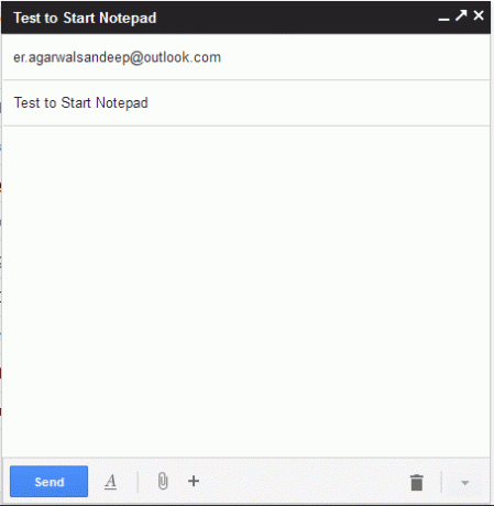 이메일 실행 애플리케이션 테스트