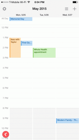 Sunrise 3 Day Week Calendar View App 576X1024