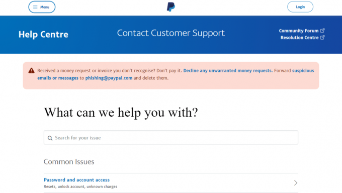 PayPal-Kundensupport