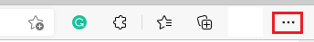 Start Edge-nettleseren og klikk på ikonet med tre prikker øverst til høyre | RESULT_CODE_HUNG
