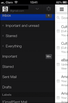 Επιλογές Gmail