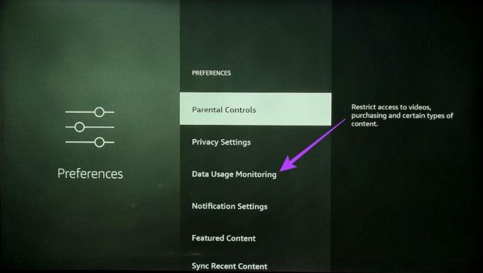 Seleccione Monitoreo de datos