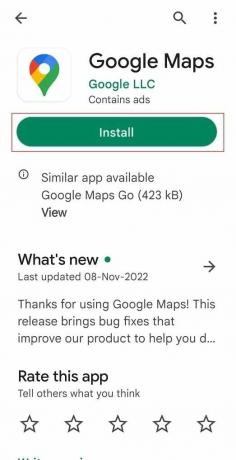 zainstalować Mapy Google